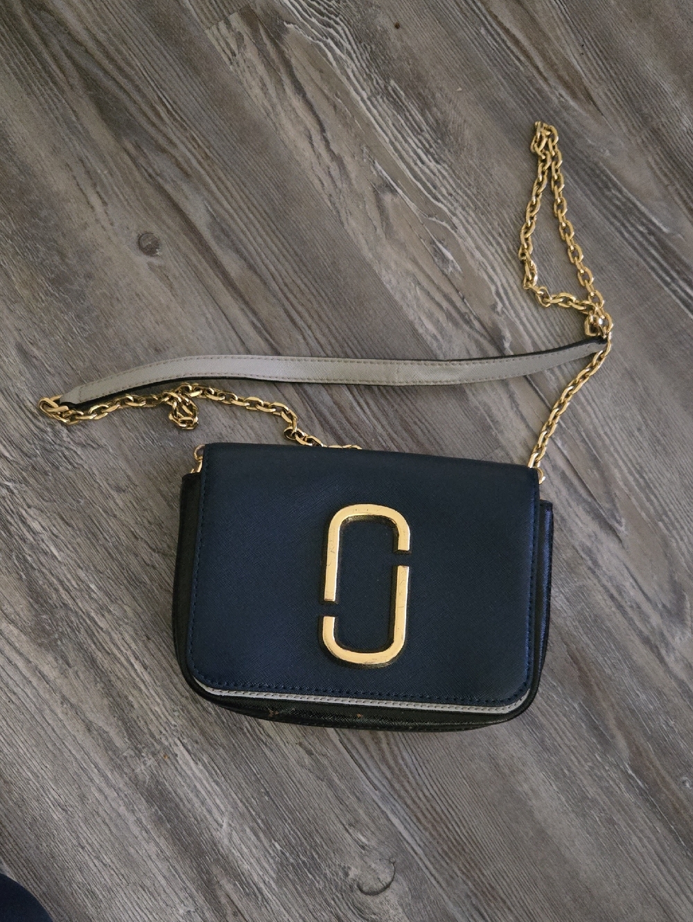 Marc By Marc Jacobs Black Crossbody with Gold Chain Logo/waist Bell Multi Wear